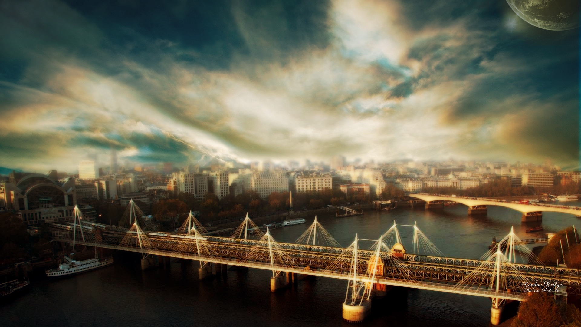 Wallpaper London, Bridge, River, Hdr - London - HD Wallpaper 