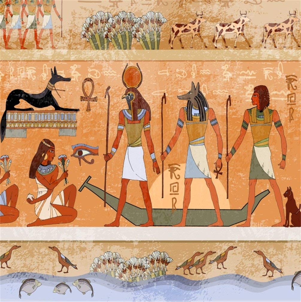Ancient Egyptian Wall Painting - HD Wallpaper 