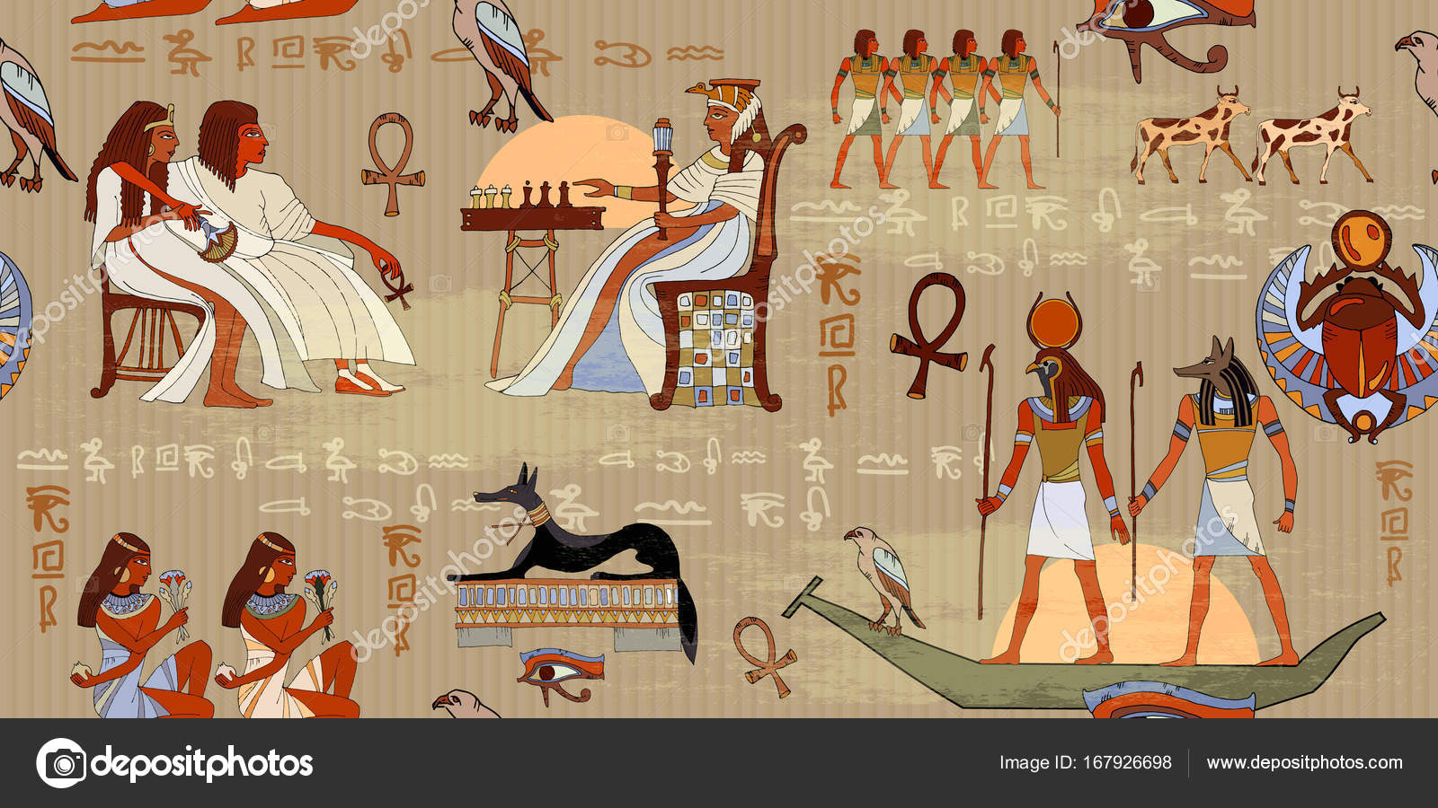 Egyptian Gods - HD Wallpaper 