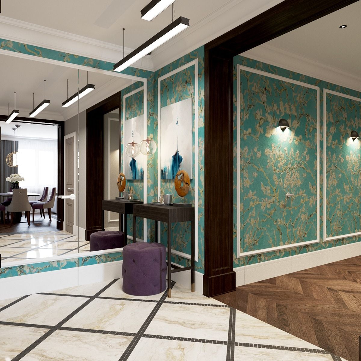 Art Deco Coastal Design - HD Wallpaper 