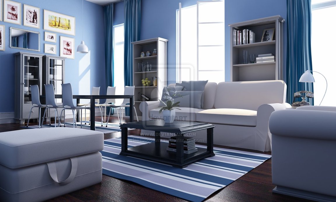 Design Your Living Room Ikea - Blue Design Living Room - HD Wallpaper 