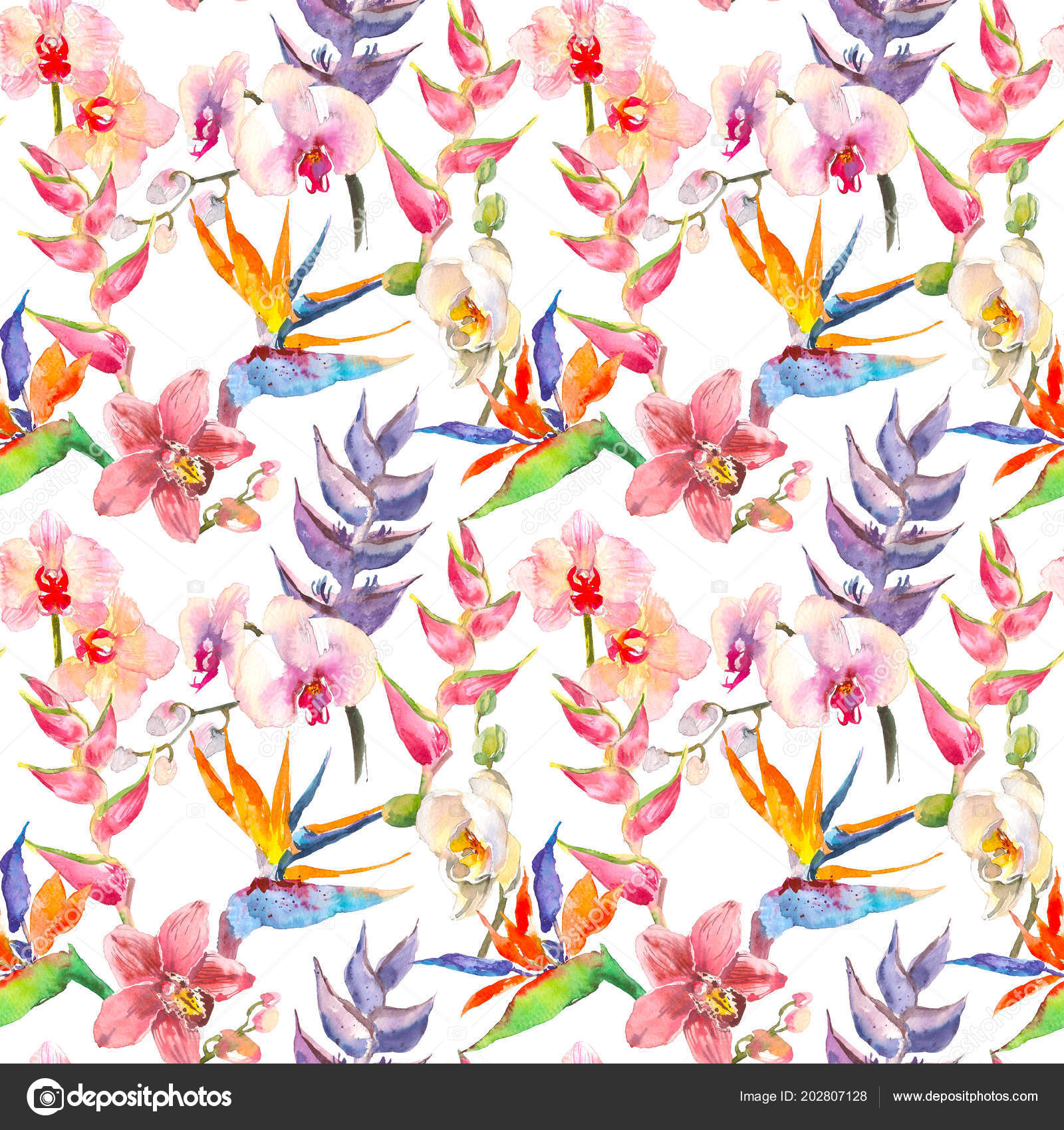 Tropical Simple Floral Pattern - HD Wallpaper 