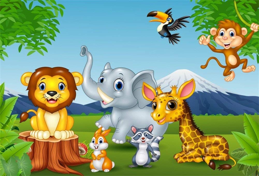 Jungle Safari Animated Cartoons - 1000x681 Wallpaper 