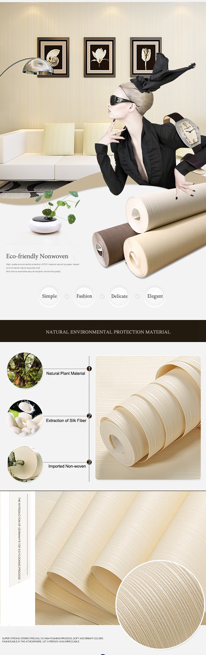 Indonesia Commercial Modern Simple Nonwoven Waterproof - Plywood - HD Wallpaper 