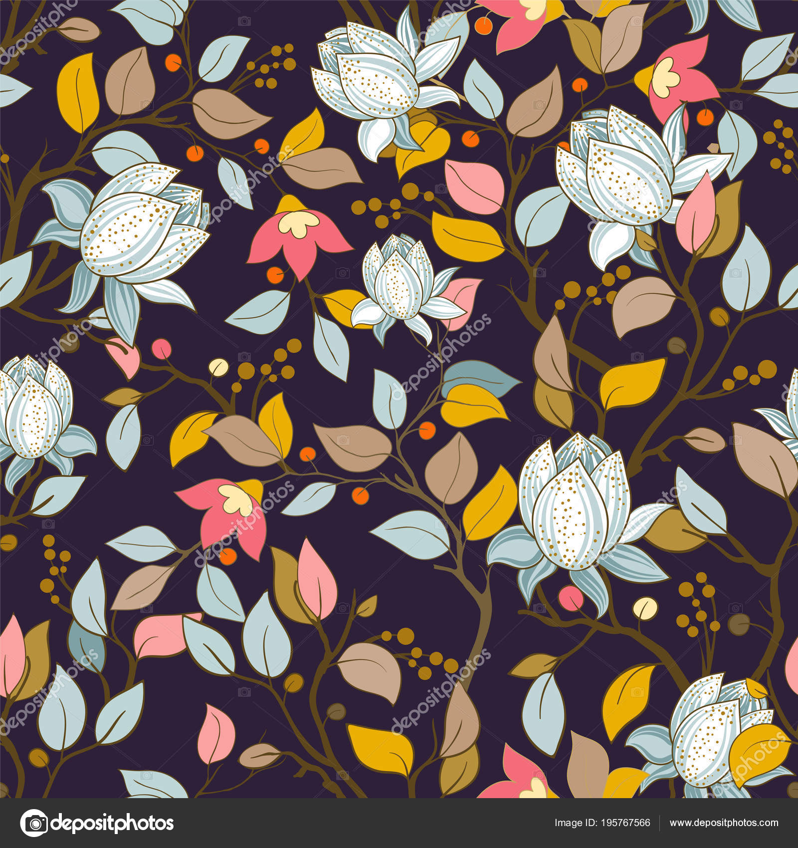 Colorful Floral Vector Pattern - HD Wallpaper 