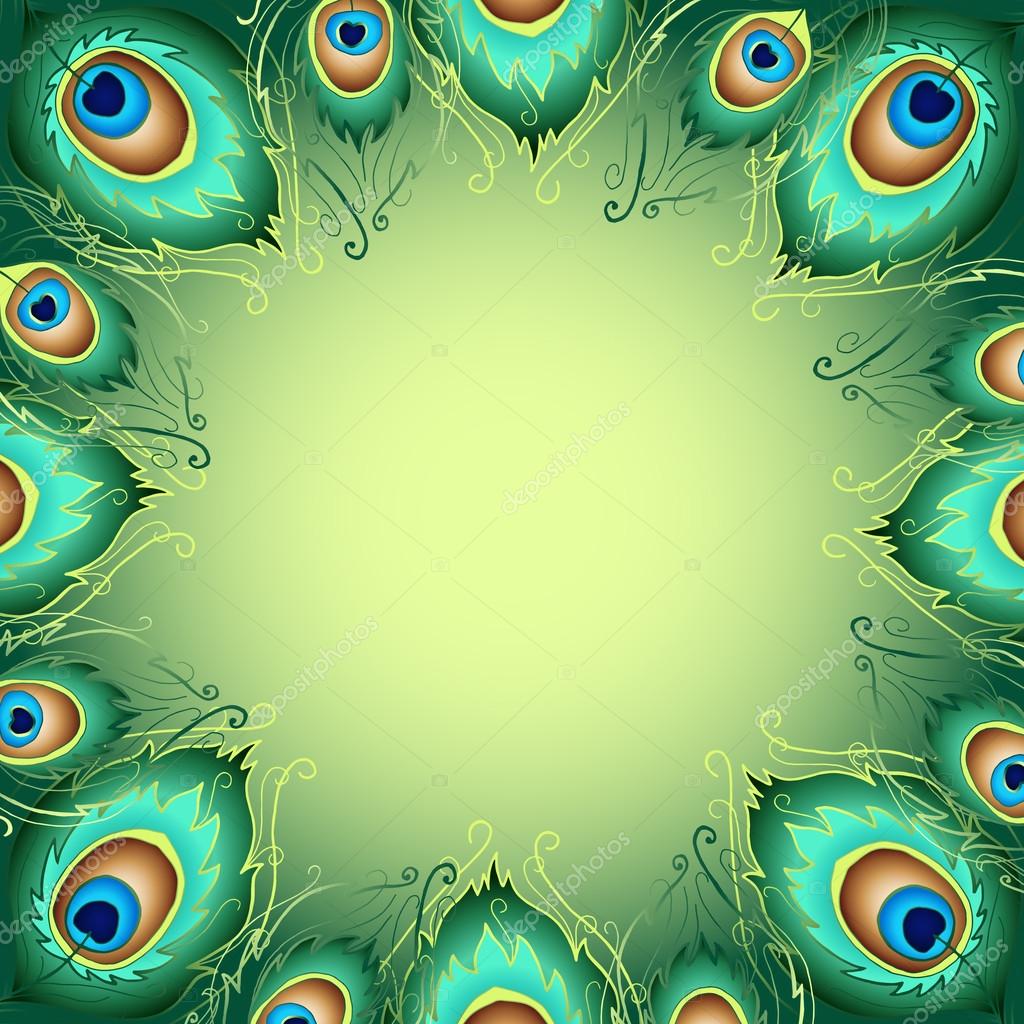 Peacock Feather Krishna Background - HD Wallpaper 