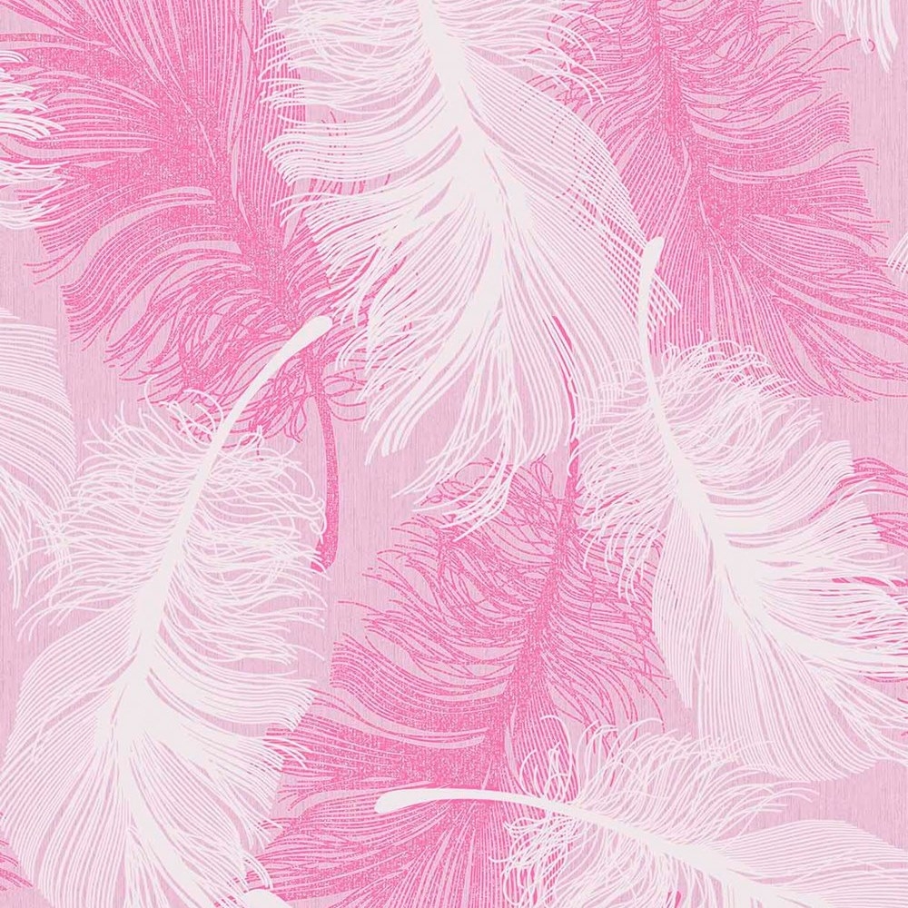 Coloroll Feather Wallpaper - Glitter Pink - HD Wallpaper 