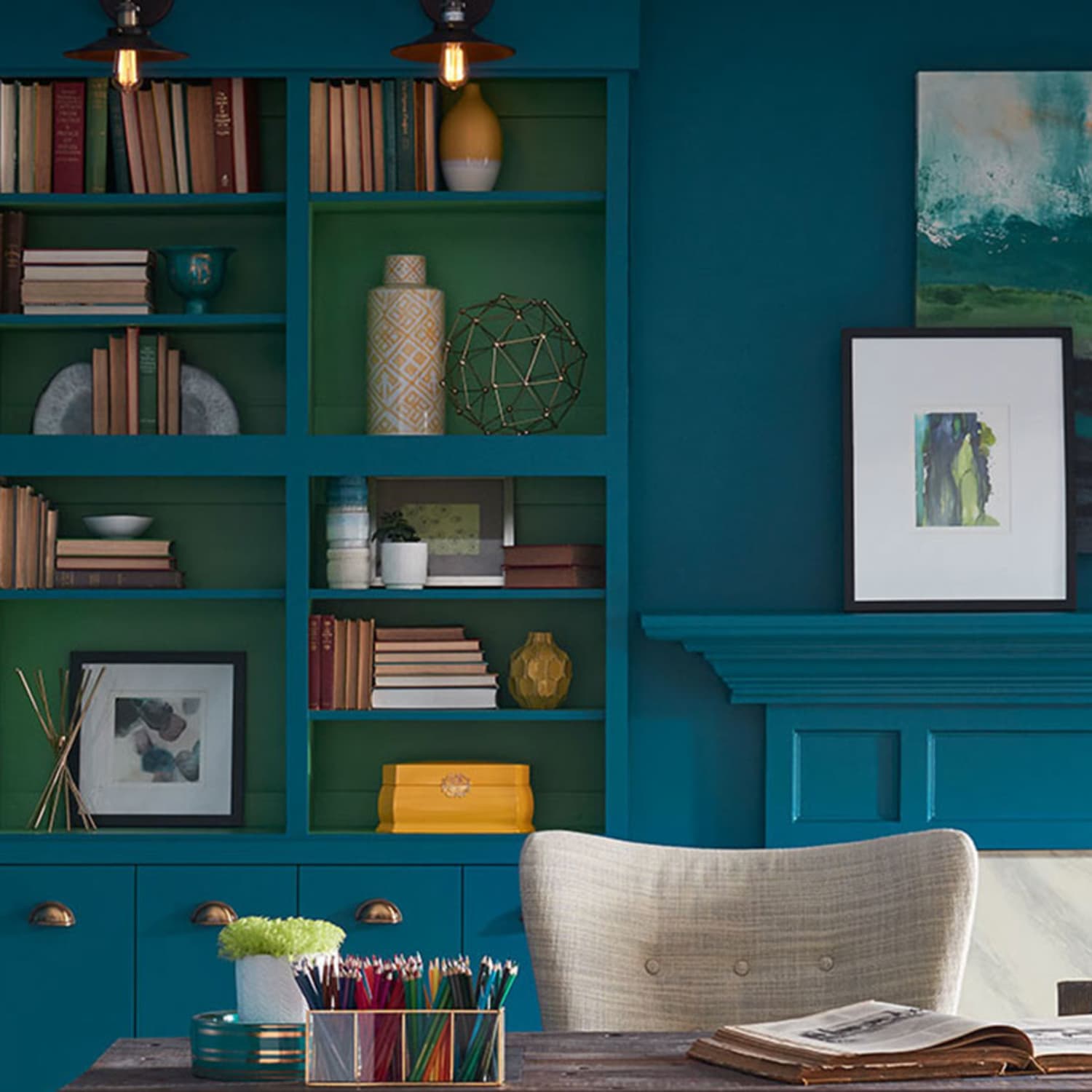 Shades Of Blue Colour Paint - HD Wallpaper 