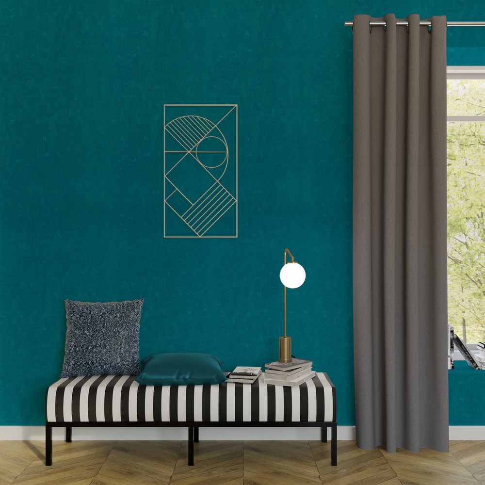 Non-woven Wallpaper Palazzo Colour Peacock Blue - Papier Peint Bleu Paon - HD Wallpaper 