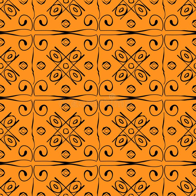 Mustard And Black Tribal Repeat Pattern - Circle - HD Wallpaper 