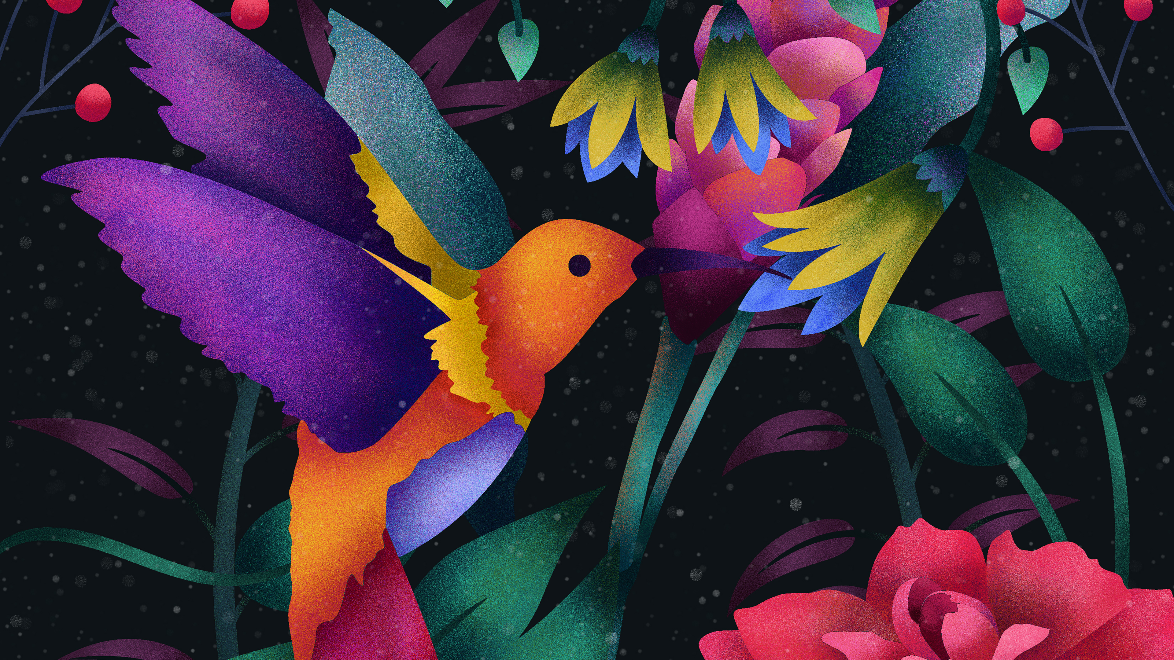 Hummingbird Digital Art 4k Wallpapers - Iphone Hd Wallpaper Hummingbird - HD Wallpaper 