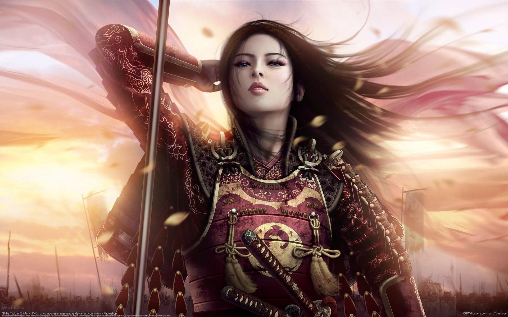 Female Samurai Wallpaper Hd - HD Wallpaper 