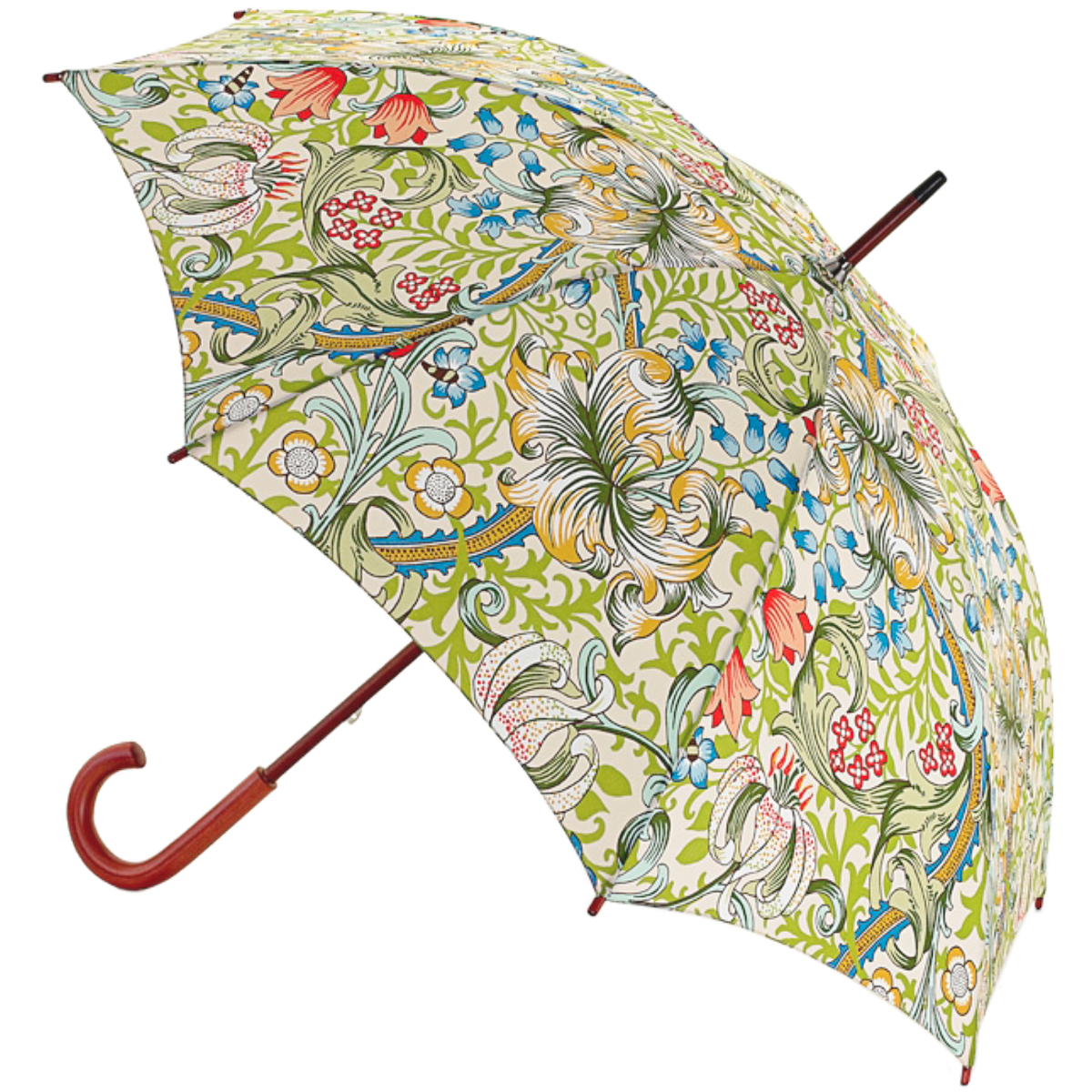 Wooden Handle Green Pr8nt Umbrellas - HD Wallpaper 