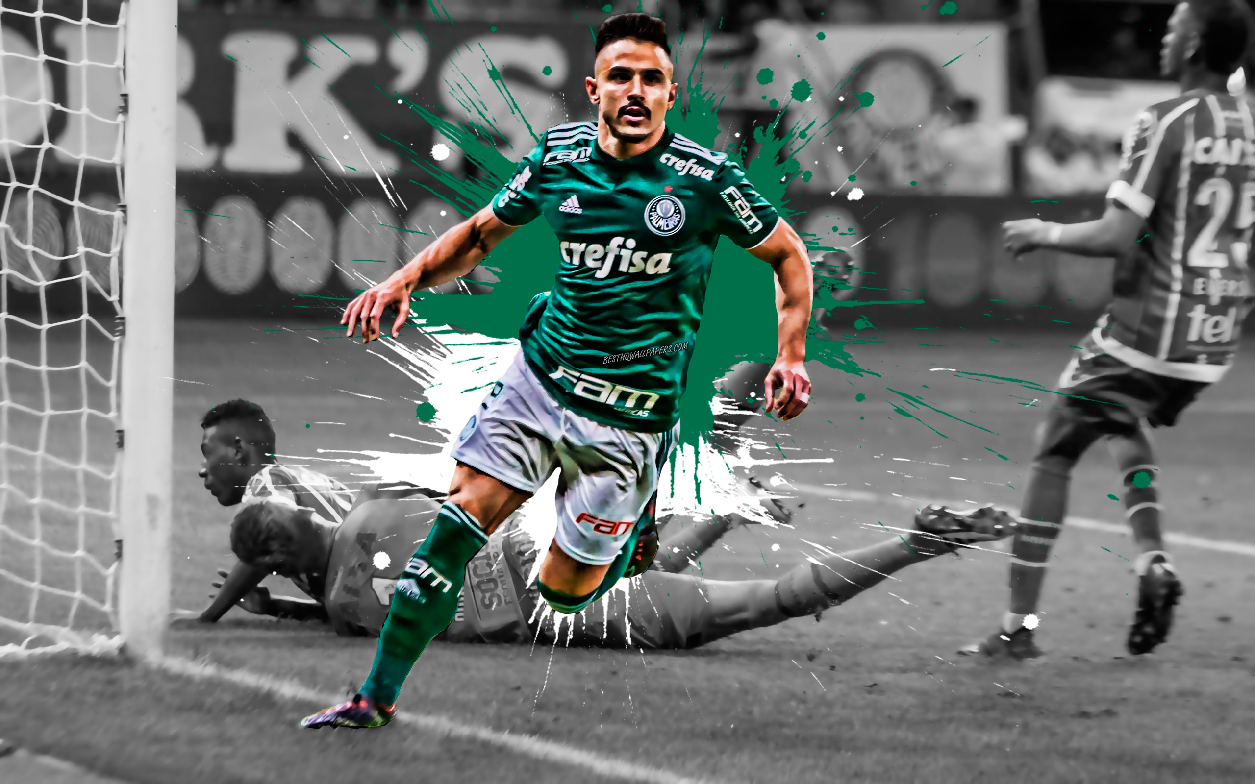 Willian, Brazilian Soccer Player, Forward, Palmeiras, - Arte Dos Jogadores Do Palmeiras - HD Wallpaper 