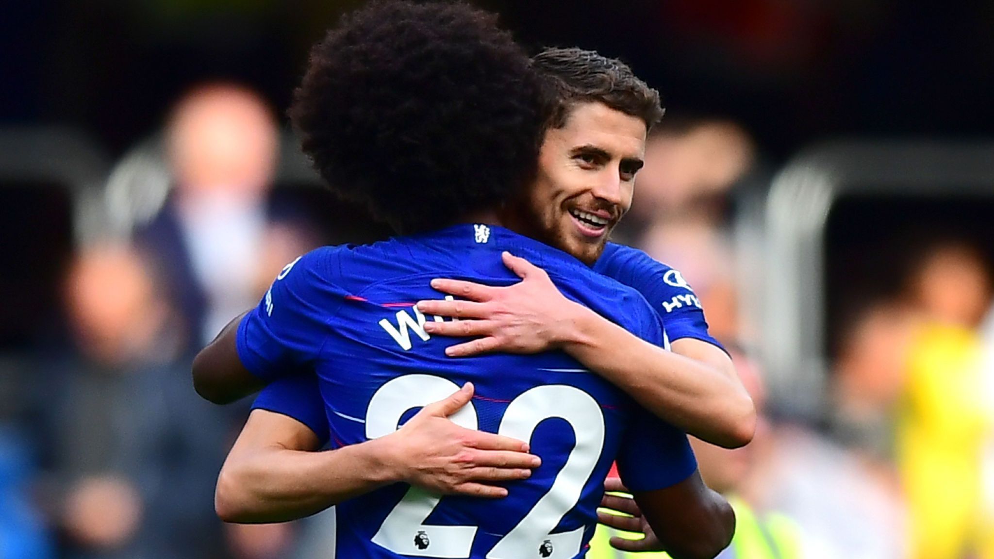 Willian With Jorginho Chelsea - HD Wallpaper 