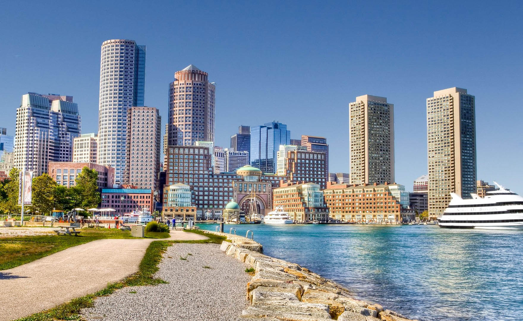 High Resolution Boston Skyline - HD Wallpaper 