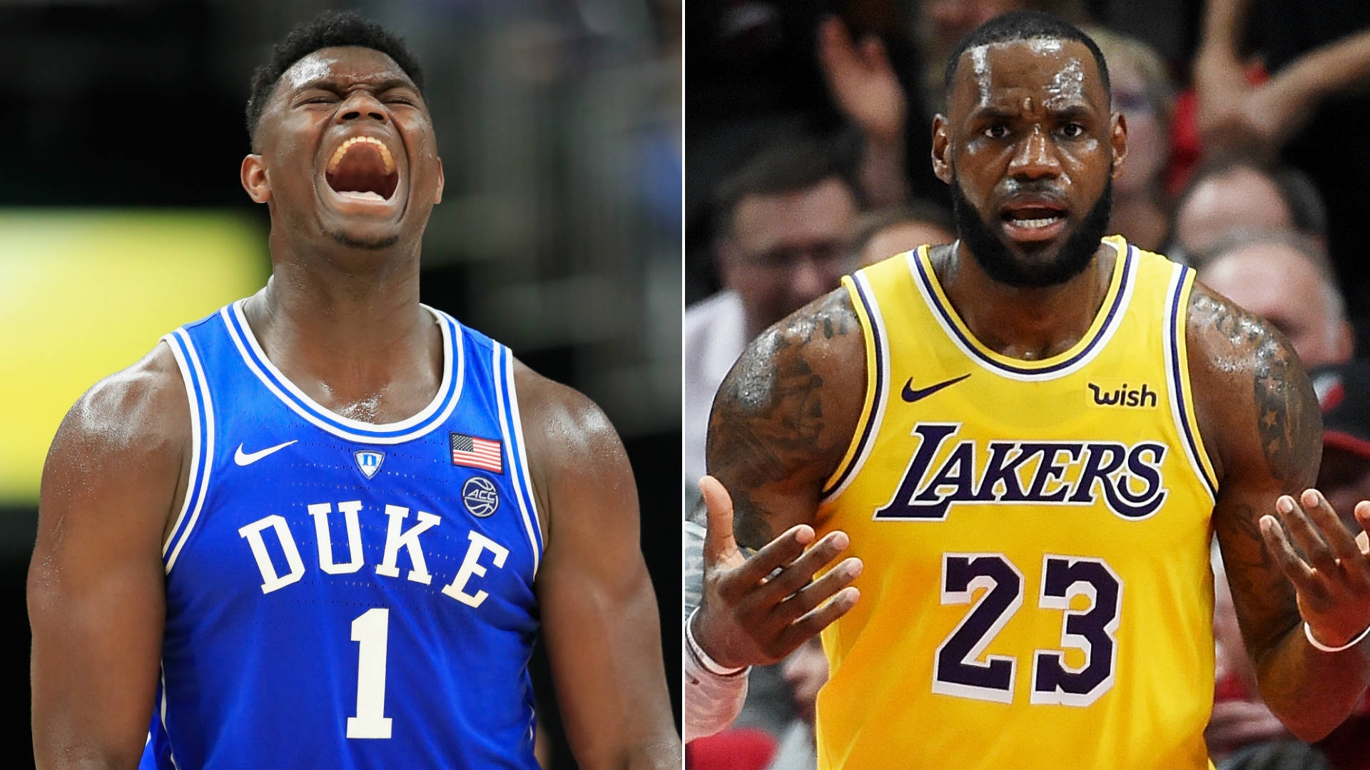 Zion Williamson Lebron James - HD Wallpaper 