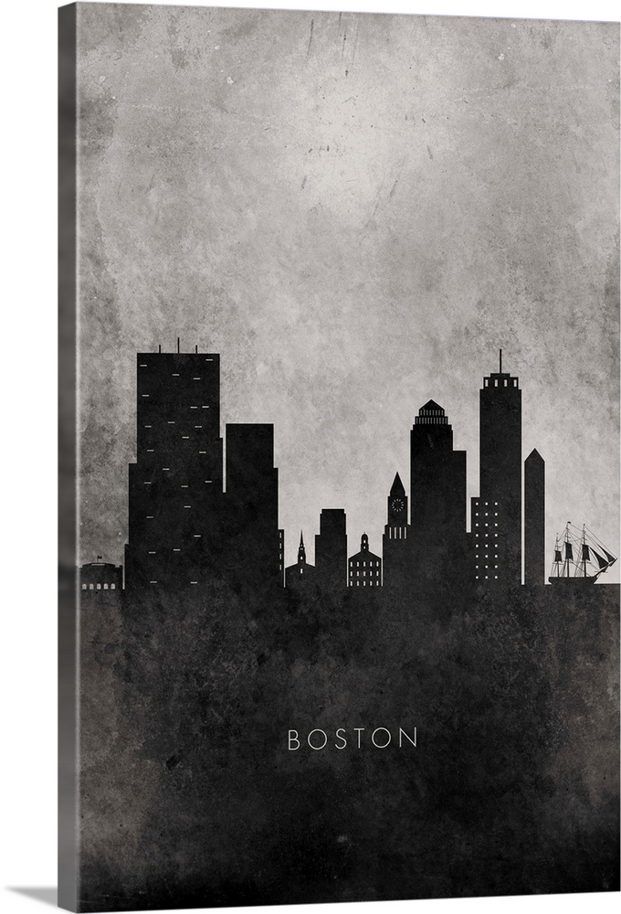 Black And White Skyline - HD Wallpaper 