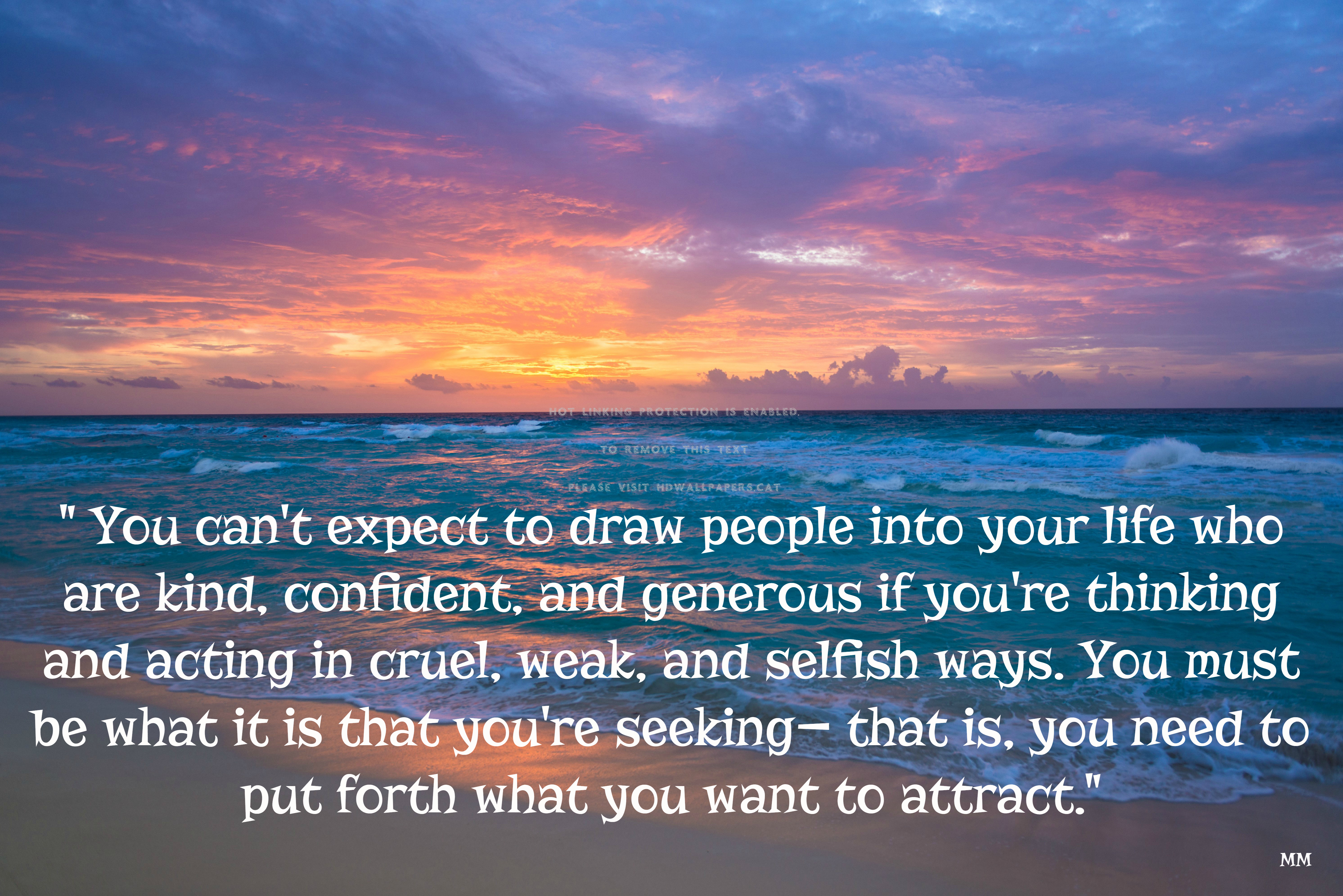 Law Of Attraction Nature Beach Words Quotes - Desktop Background Law Of Attraction - HD Wallpaper 