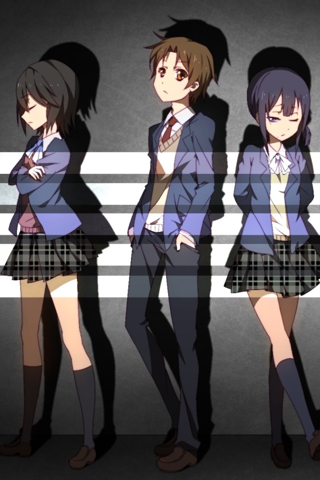 Iori Nagase Iphone 4 Wallpaper - Himeko Inaba And Taichi - HD Wallpaper 