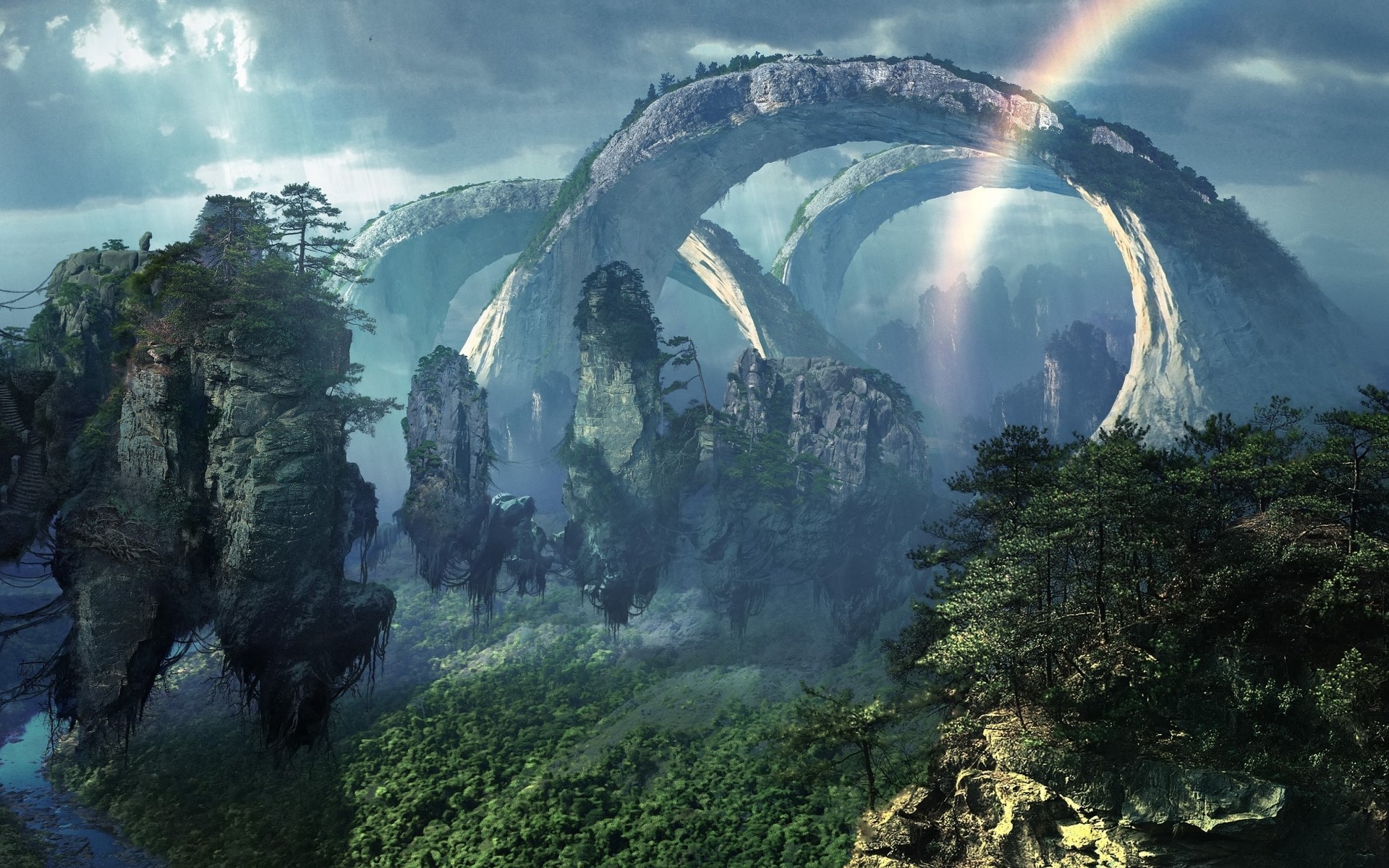 Avatar, Landscape, Fantasy Art, Movies, Digital Art - Avatar Pandora - HD Wallpaper 