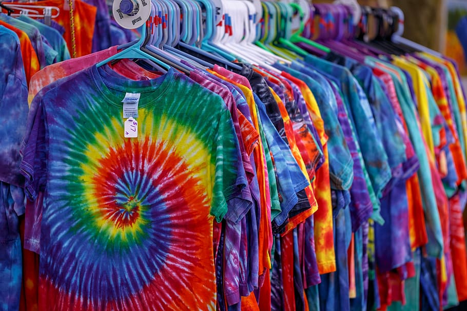 Tie Dye, T-shirts, Bright Colors, Hippy, Multi Colored, - HD Wallpaper 