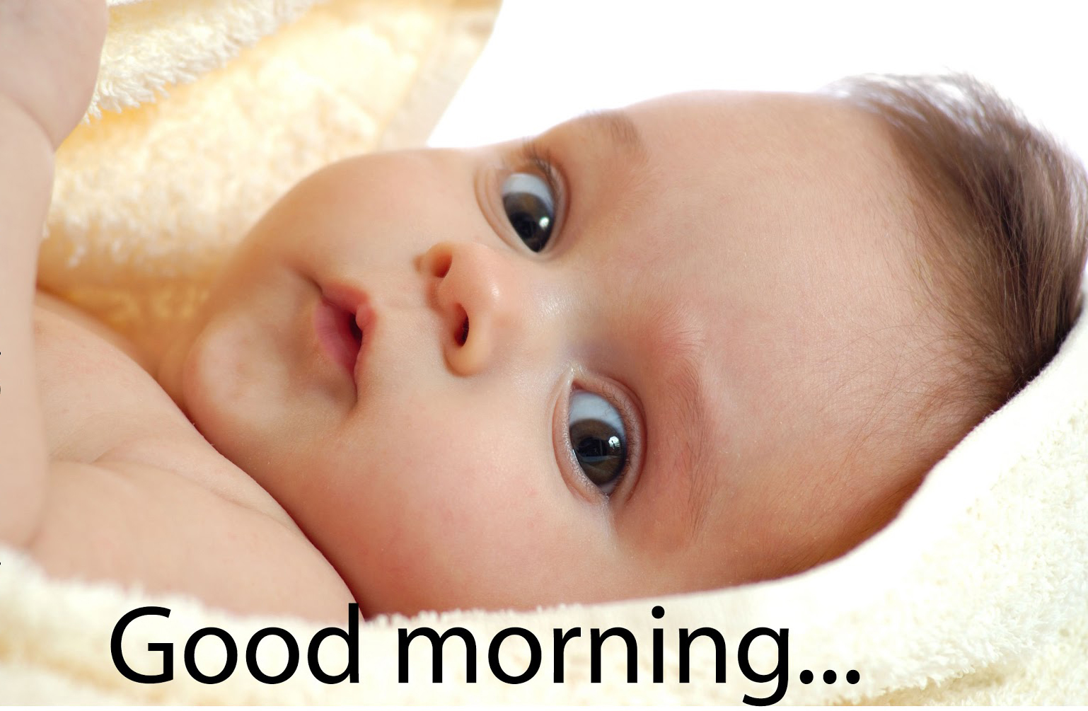 Cute Good Morning Baby - HD Wallpaper 