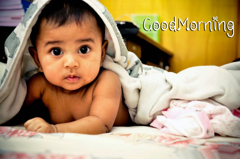 Good Morning Image With Baby - HD Wallpaper 