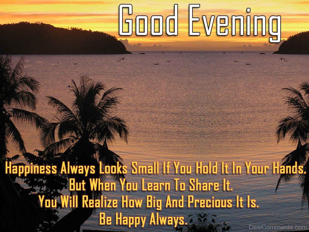 Gud Evening Wallpaper - Free Download Good Evening Images With Quotes - HD Wallpaper 