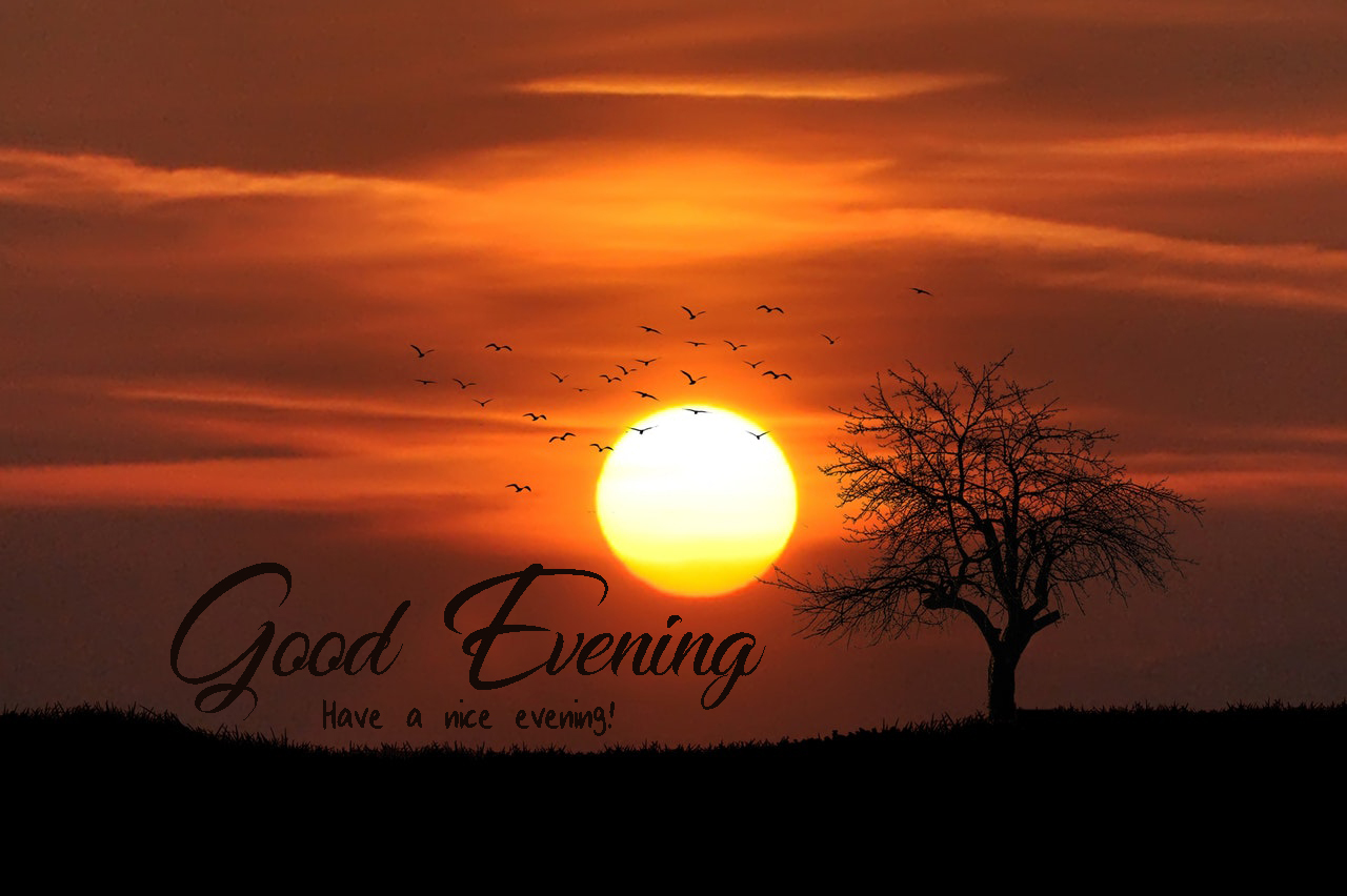 Good Evening Have A Nice Evening - Sunset Picture Captions - HD Wallpaper 