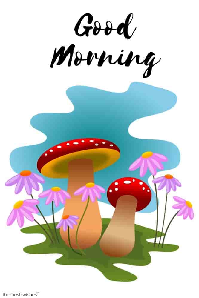 Morning Images With Animated Mushrooms - Good Morning Fish Wish - HD Wallpaper 