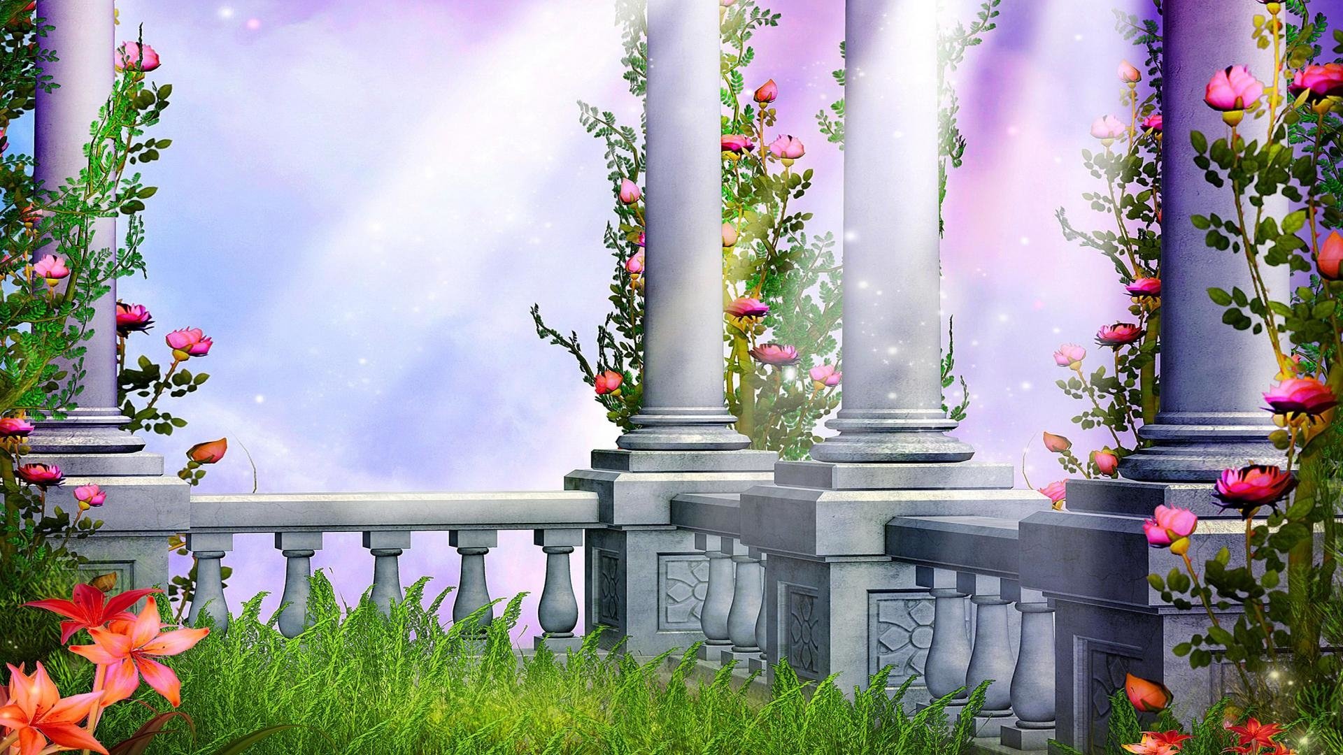 Garden Fantasy Background - 1920x1080 Wallpaper Garden Fantasy Background - 1920x1080 Wallpaper