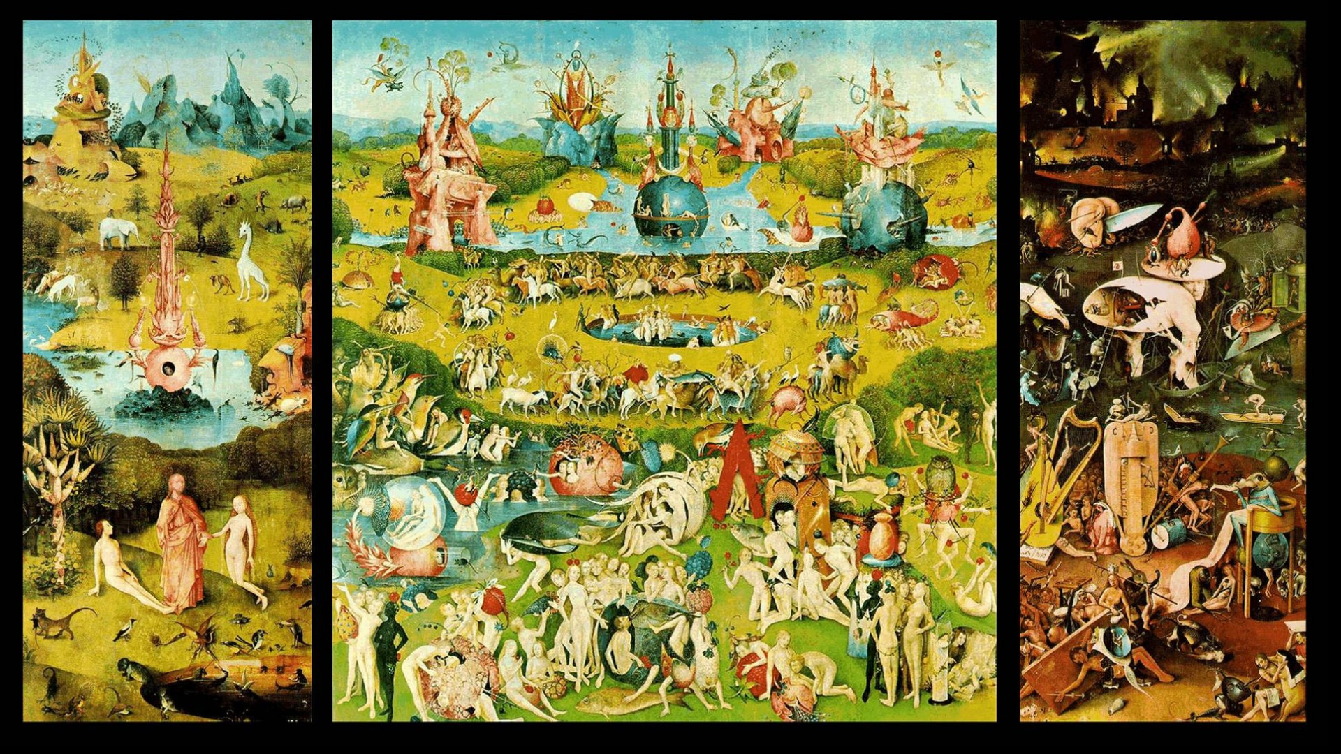 Pintura Del Jardin De Las Delicias - HD Wallpaper 