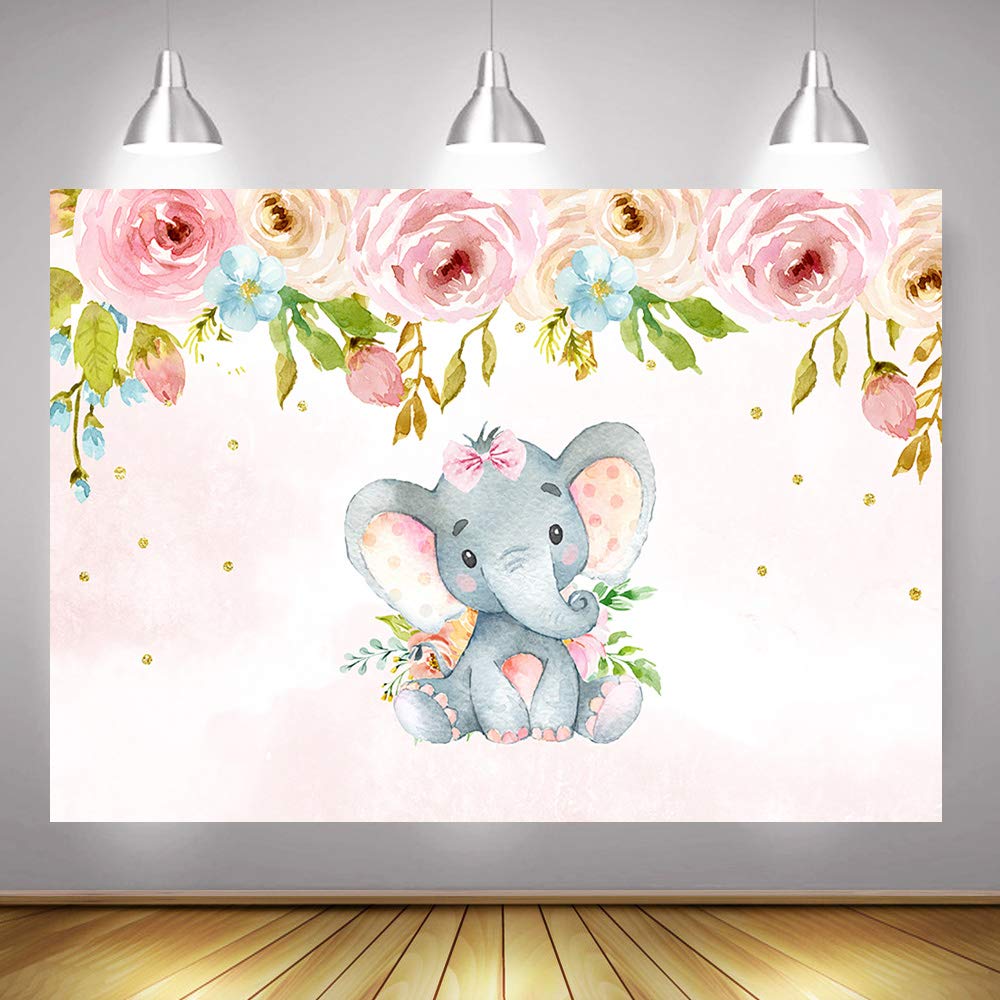 Baby Shower Backdrop Elephant - HD Wallpaper 