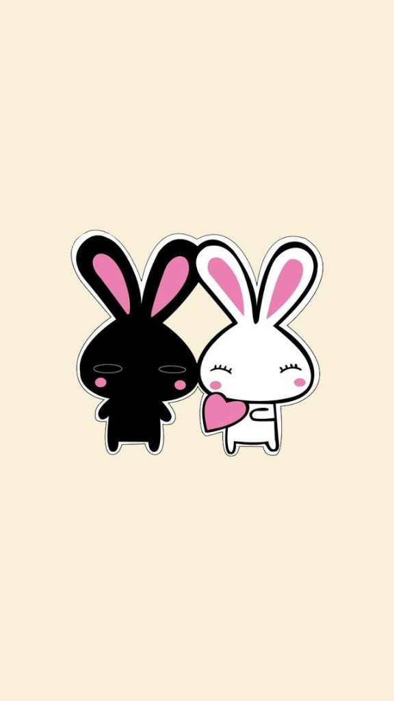 Lil Bunny Fufu Heart Graphic - Cute Bunny Wallpaper Cartoon - HD Wallpaper 