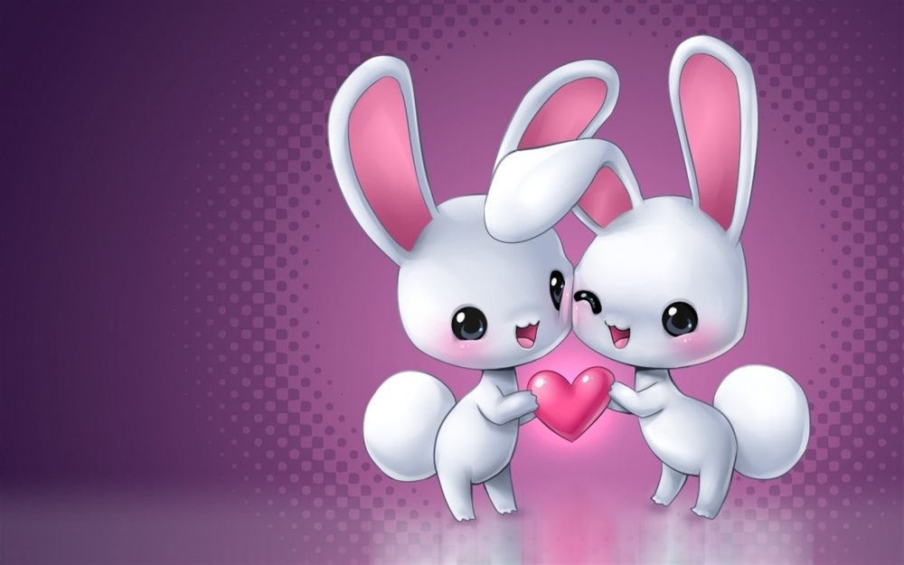 Cute Bunny Cartoon Love - 1000x625 Wallpaper Cute Bunny Cartoon Love - 1000x625 Wallpaper