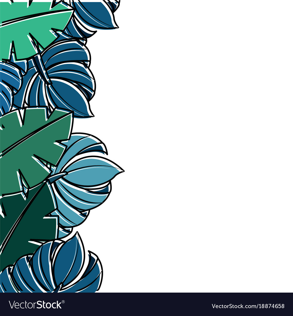 Palm Tree Border Blue - 1000x1080 Wallpaper - teahub.io