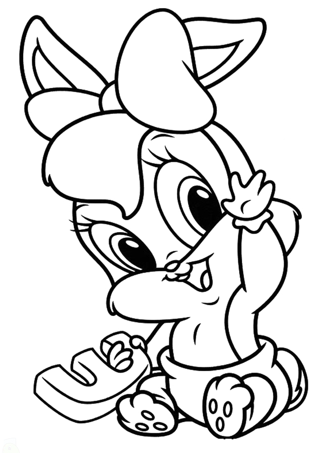 Funny Baby Lola Bunny Coloring Pages - Baby Lola Bunny Coloring Pages - HD Wallpaper 