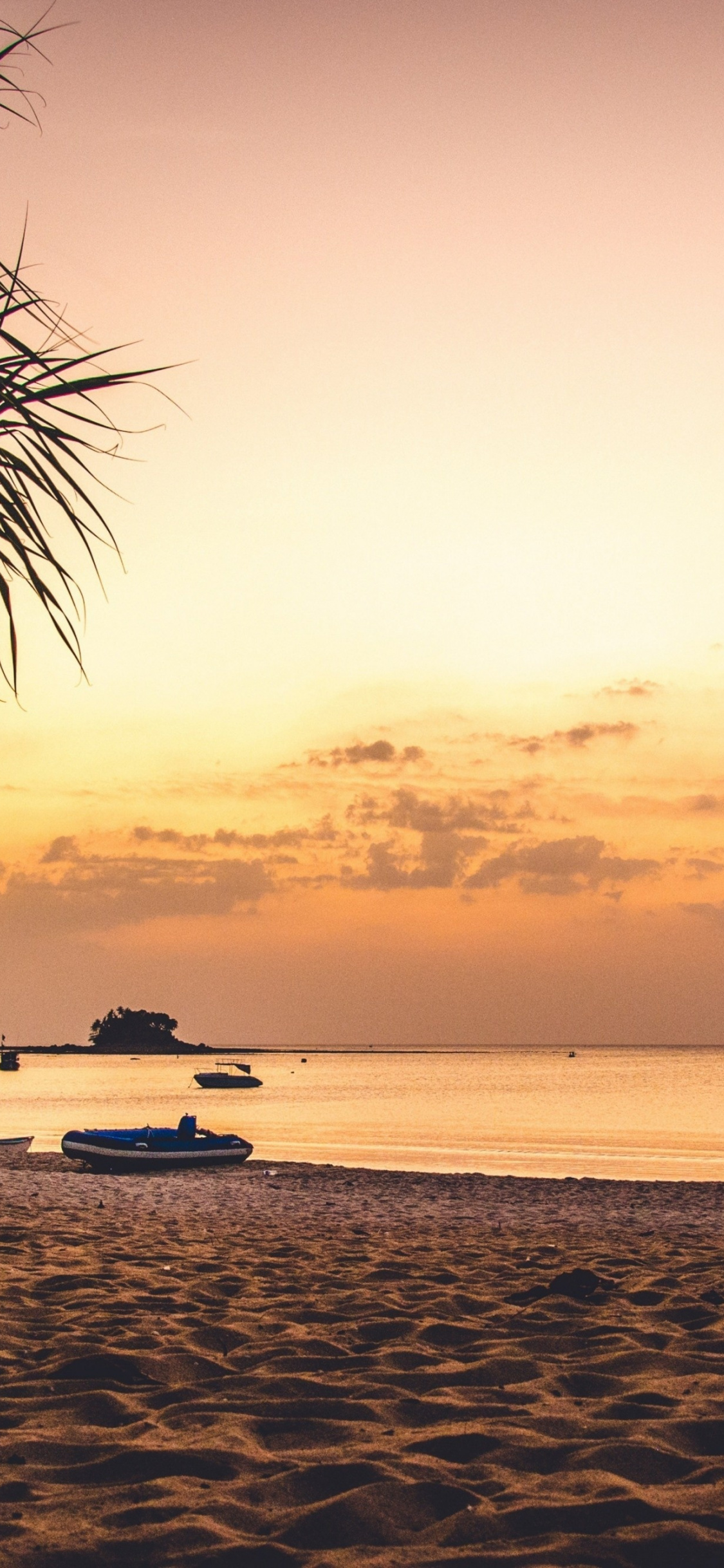 Beach, Sand, Sky, Palm Tree, Sunset, Wallpaper - Phuket Sunset On Beach - HD Wallpaper 