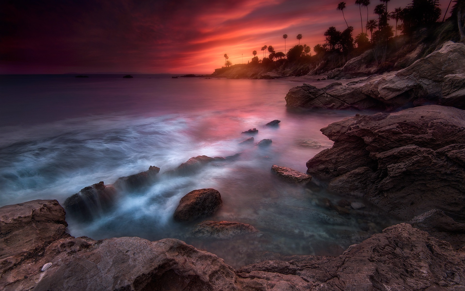 Wallpaper California, Beautiful Sunset, Sea, Coast, - Wallpaper - HD Wallpaper 