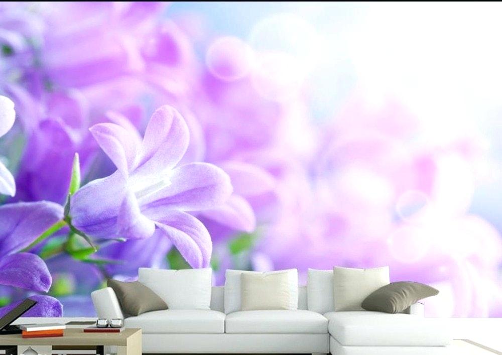 Wallpaper Purple Flowers Purple Flowers Fantasy Backdrop - Spring Flowers - HD Wallpaper 