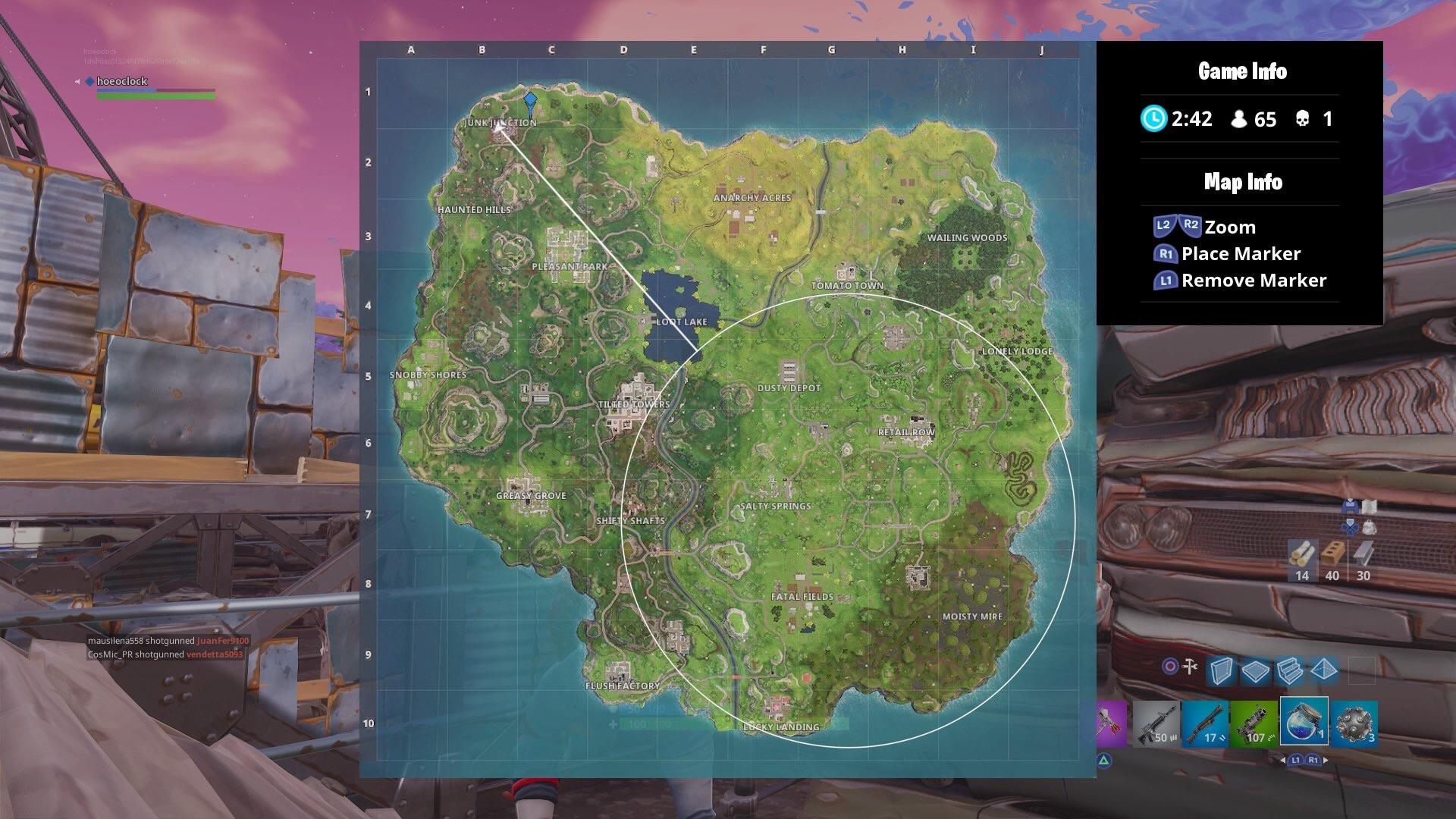 All Fortnite Letters Places Map - HD Wallpaper 