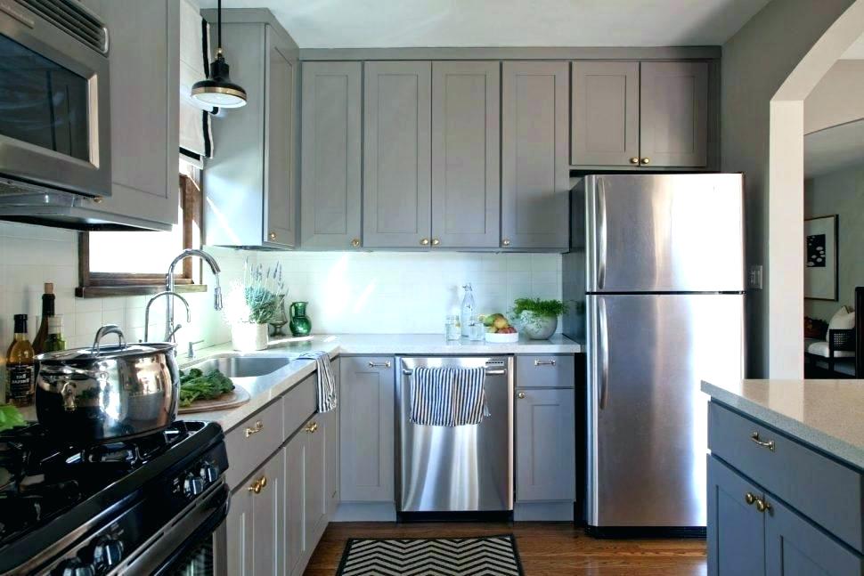Grey Kitchen Cabinet Color Schemes - HD Wallpaper 