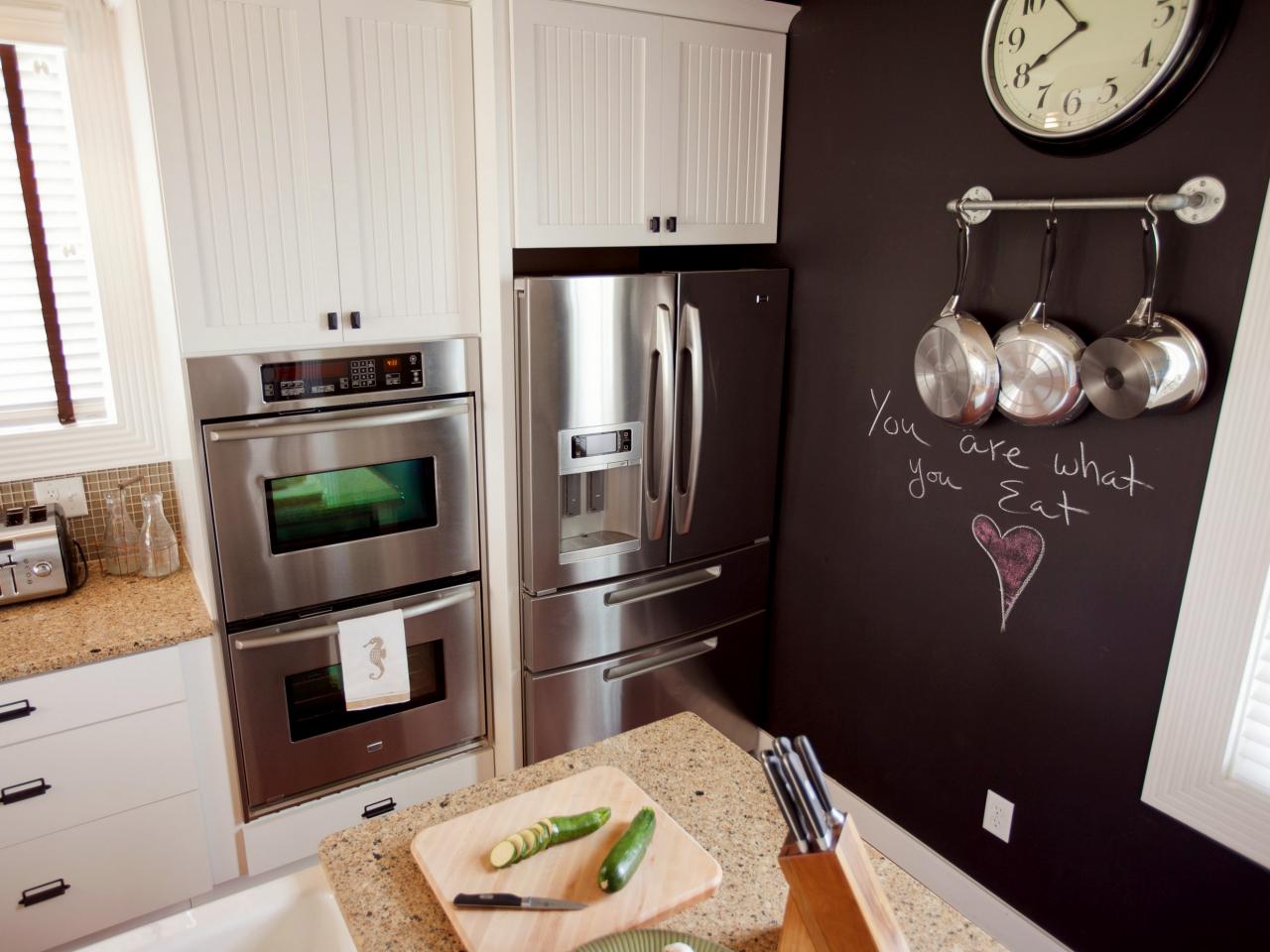 How To Paint A Kitchen Chalkboard Wall - Chalk Wall In Kitchen - HD Wallpaper 
