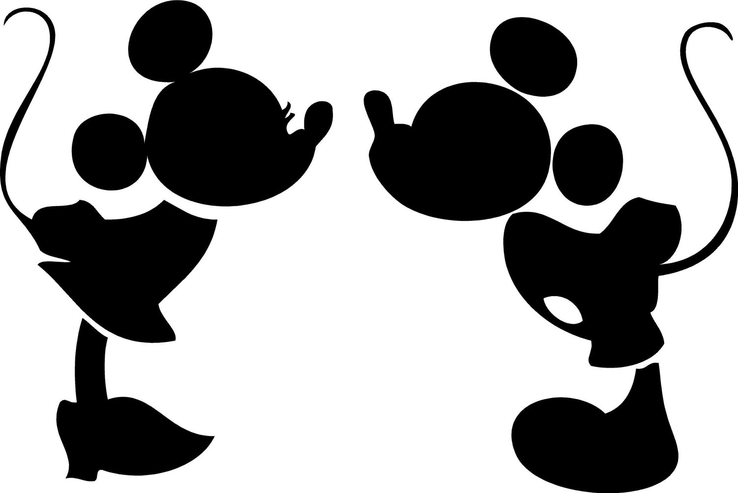 Minnie And Mickey Mouse Vector - HD Wallpaper 