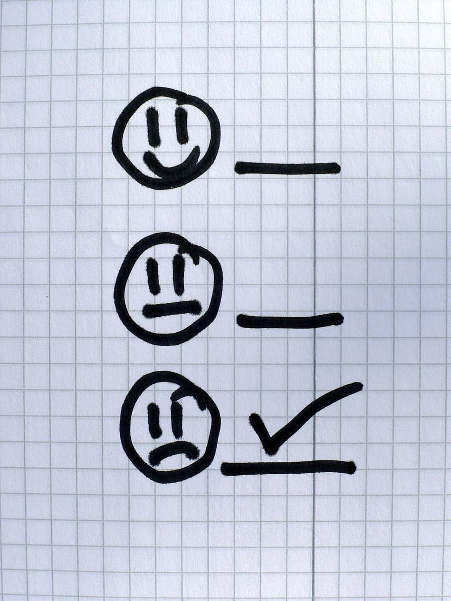 Graphing Paper With Smile And Sad Illustrations, Checklist, - Number - HD Wallpaper 