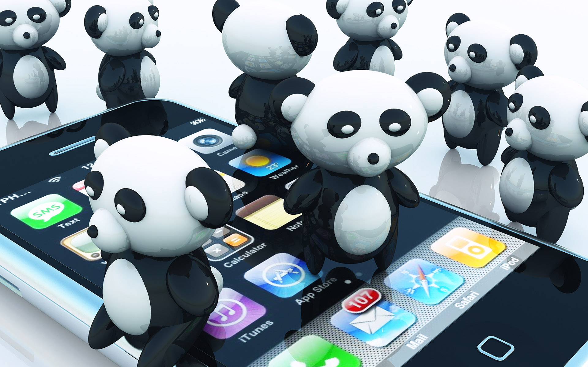 Cool Wallpapers Cartoon Pandas - HD Wallpaper 