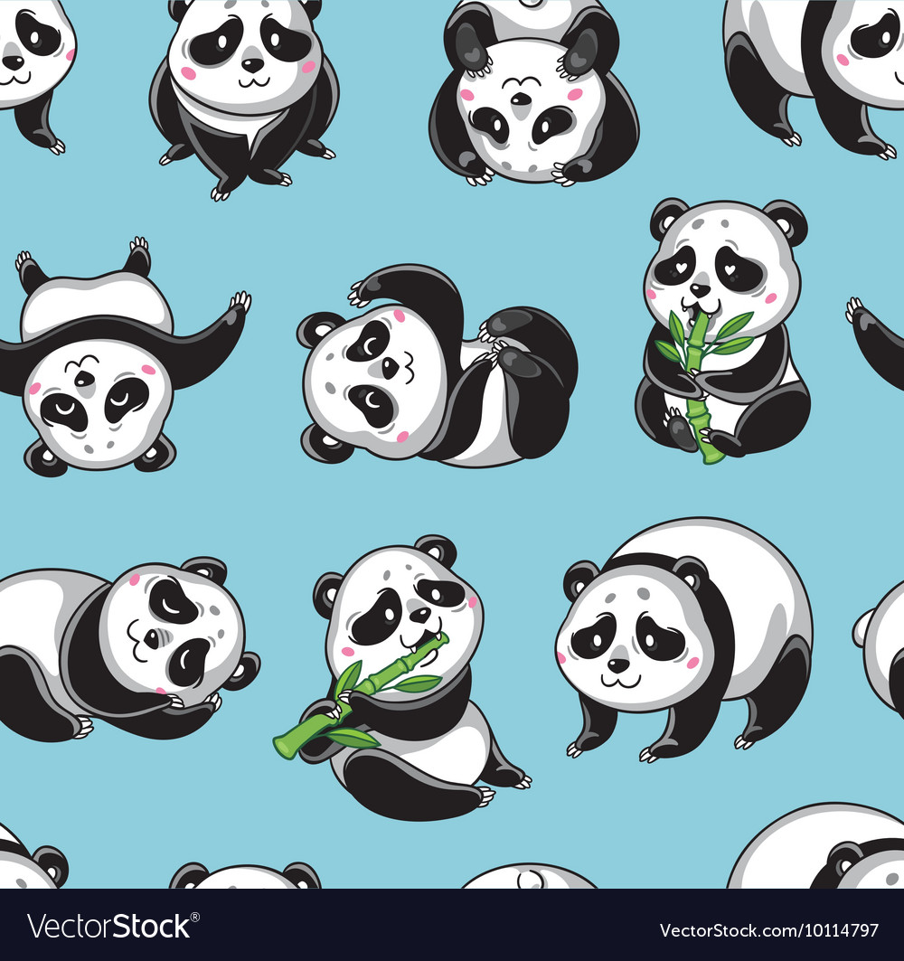 Panda Cute Hd Black And White - HD Wallpaper 