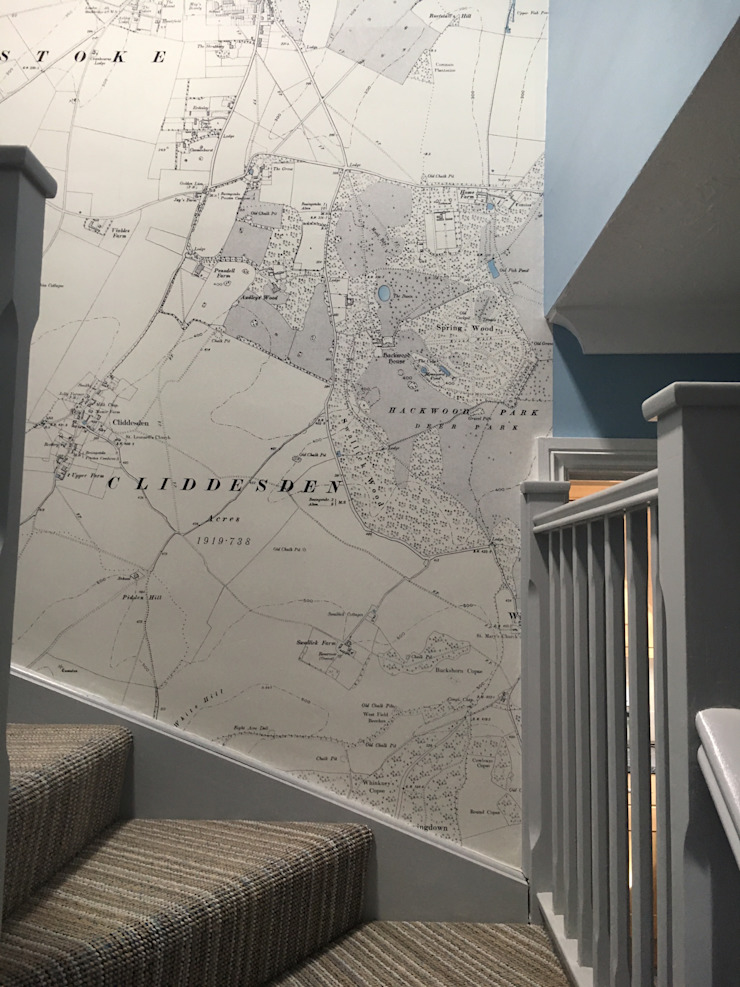 Historic Ordnance Survey Map Wallpaper By Redcliffe - Interior Design - HD Wallpaper 