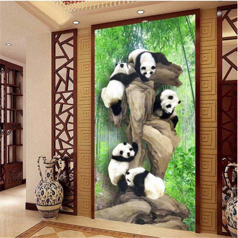 Background Wallpaper Panda Bamboo - HD Wallpaper 